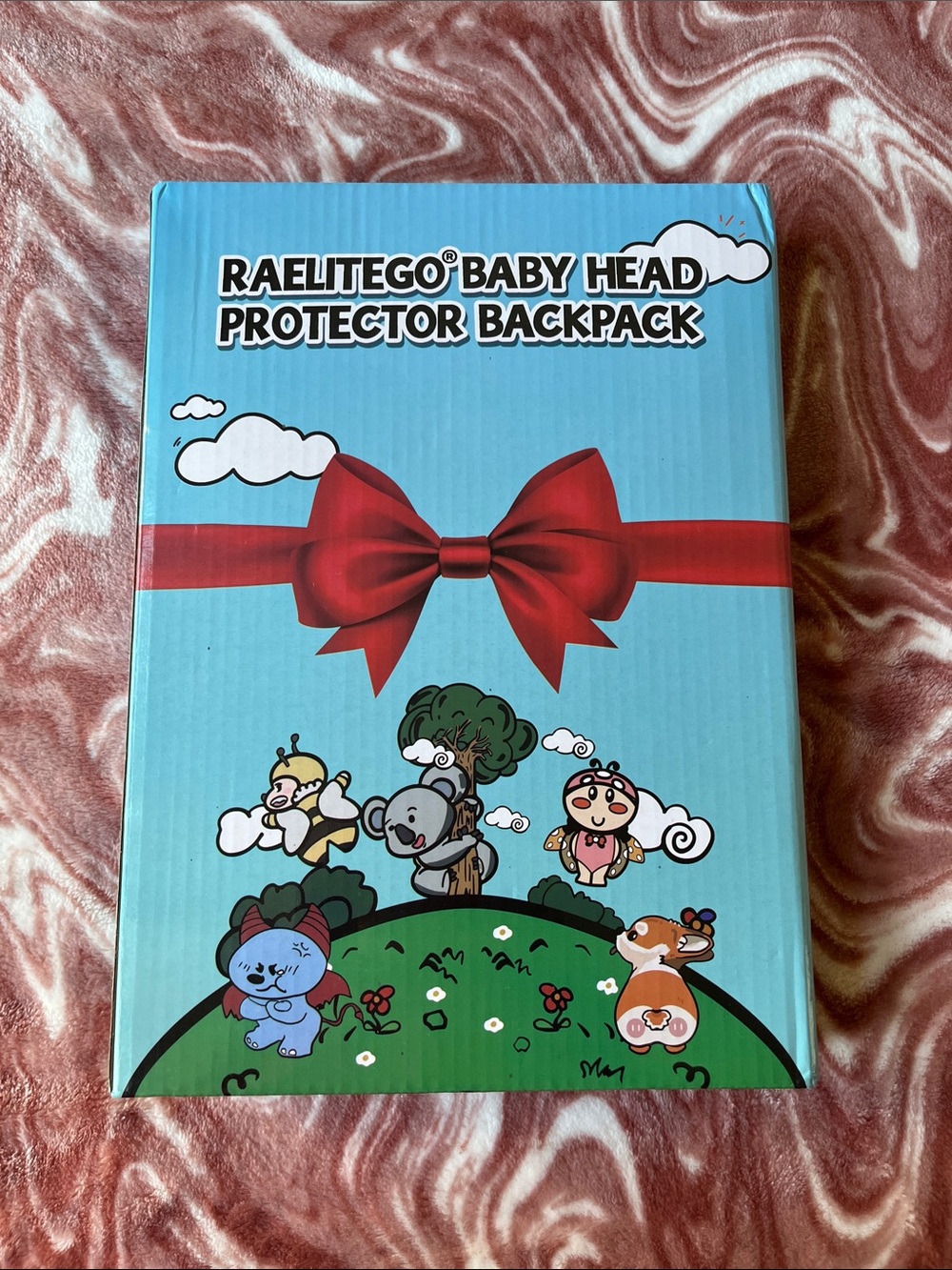 Amazon Kids Light Blue Raelitego Baby Head Protector Backpack NWT